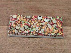 Chocolade reep met bijvoorbeeld sprinkles